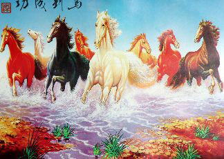 Tranh bát mã và ý nghĩa trong phong thủy Tranh bát mã và ý nghĩa trong phong thủy | ảnh 1