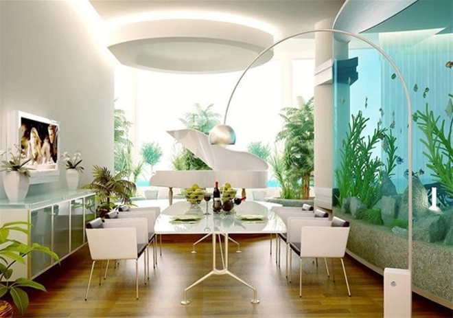 Bài trí bể cá cảnh hợp phong thủy quyết định đến tài lộc của gia chủ