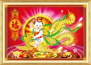 Cách treo tranh Tài vận đồng tử