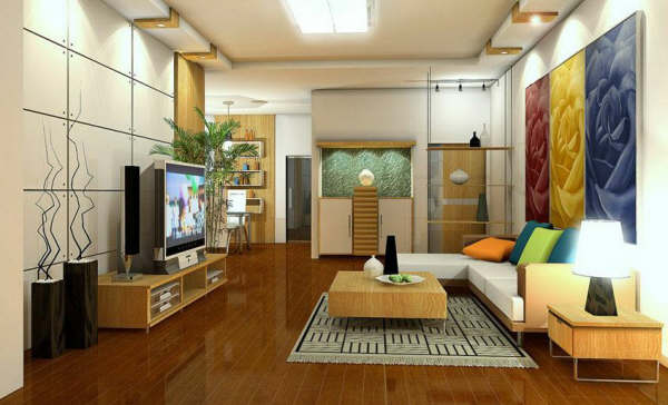 Kết hợp hài hòa giữa màu sắc phòng khách và phương hướng