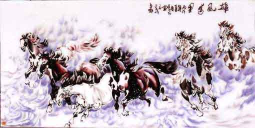 Cách treo tranh ngựa