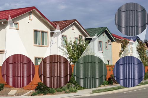 Với nhà phố, chủ nhà có thể chọn mái tôn tối giản, màu sắc nâu hoặc đen sang trọng Với nhà phố, chủ nhà có thể chọn mái tôn tối giản