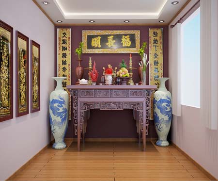 chọn hướng ban thờ