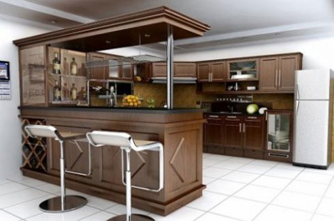Phong thủy tủ rượu trong phòng bếp Bài trí tủ rượu trong phòng bếp cần <a class=