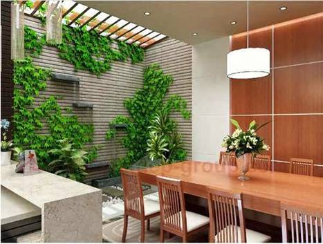 Thêm tài lộc nhờ sự kết hợp hoàn hảo giữa giếng trời và tiểu cảnh phong thủy giếng trời