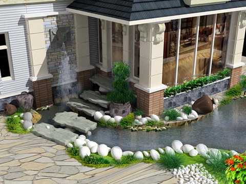 Bài trí sơn thủy trong vườn nhà Thiết kế sơn thủy trong sân vườn cần lưu ý chọn các loại <a class=