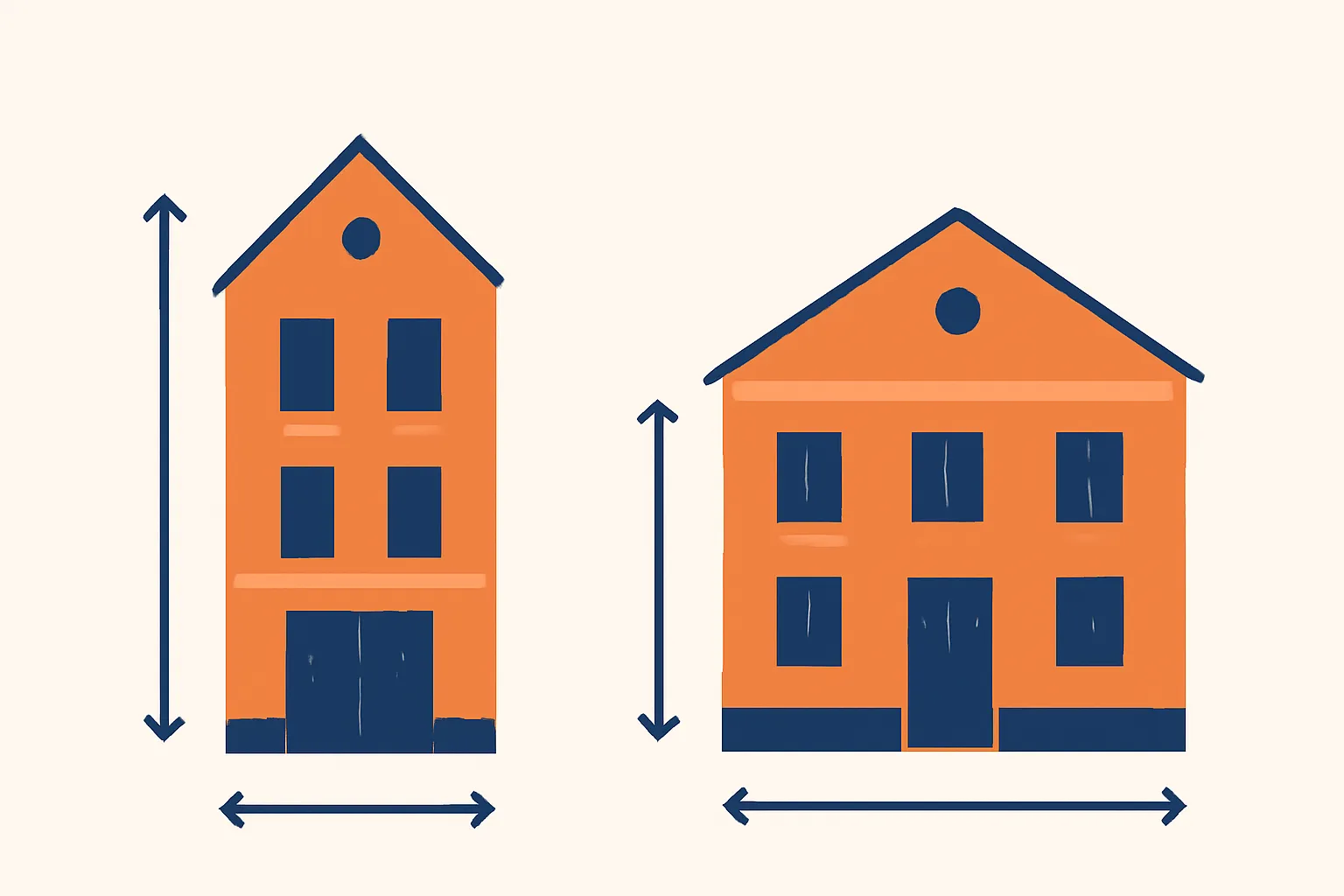 Cùng 100m², nhà ngang 4m và ngang 8m chênh nhau bao nhiêu tiền?
