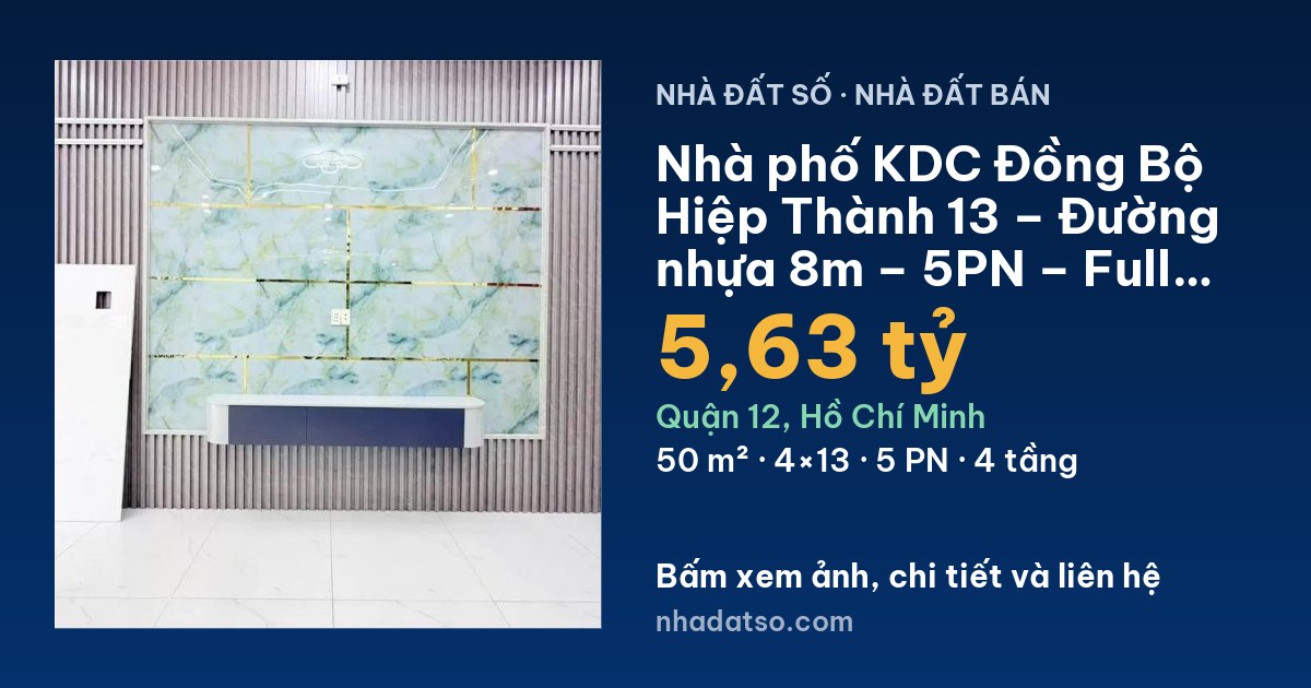 Thẻ chia sẻ của một tin trên Nhà Đất Số